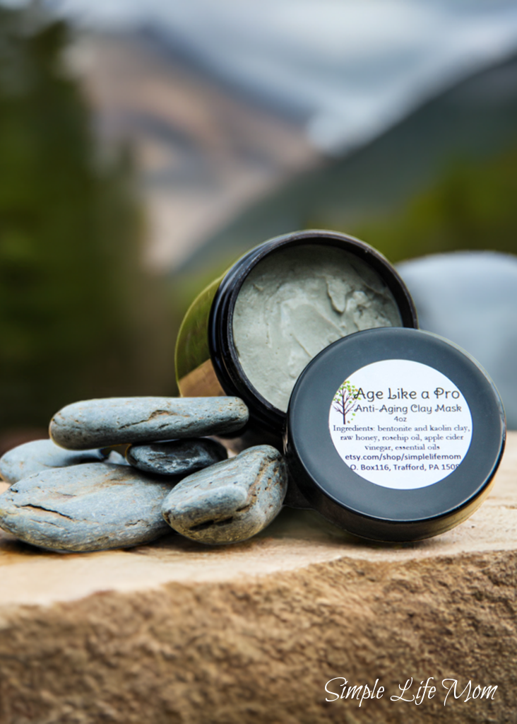 ANTI AGING CLAY MASK- all natural, organic skin care treatment with kaolin clay, bentonite clay and essential oils