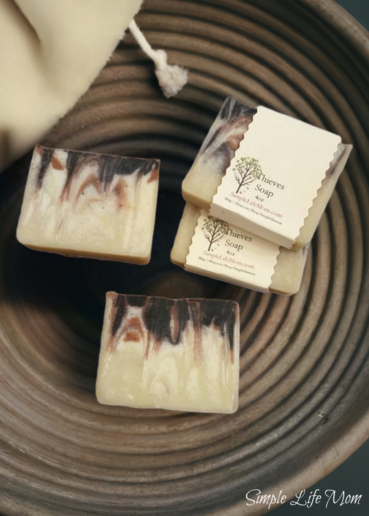 THIEVES SOAP - Handmade soap, all natural, foaming body soap, natural hand soap